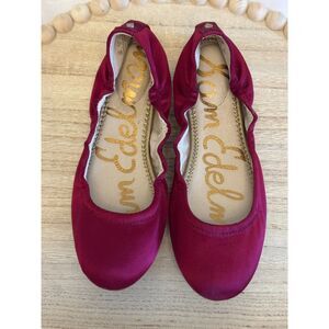 Sam Edelman Red Ballet Flats Satin Finish